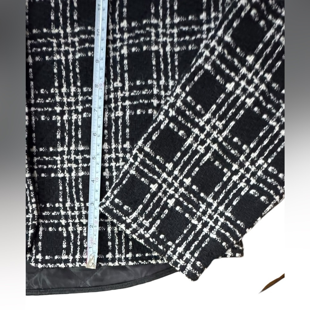 NWT ZARA Women's Black and White Plaid Jacket Size XS​ - Picture 5 of 9